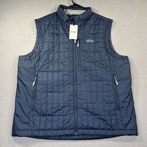 Stio Azura Insulated Vest Mens XXL Mountain Shadow Blue Primaloft Quilted NEW